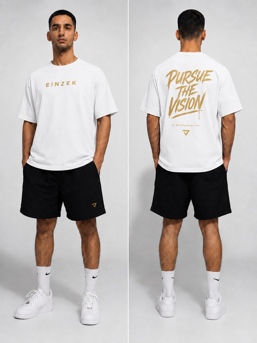 Pursue The Vision Oversized Set Burgundy — chest detail