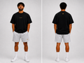 Essential Oversized Set Black — detail crop