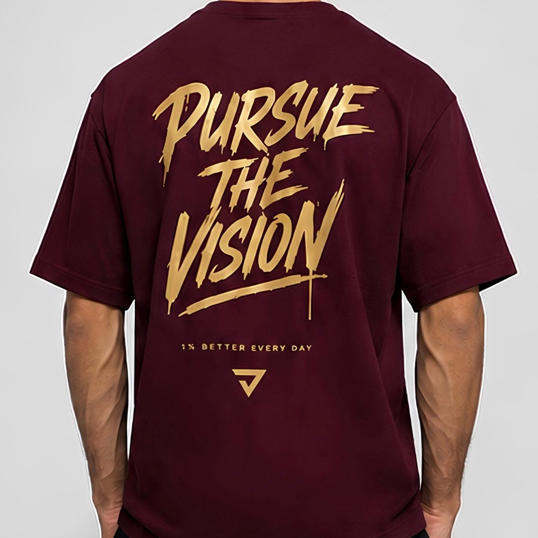 Pursue The Vision Oversized Tee White — back full body