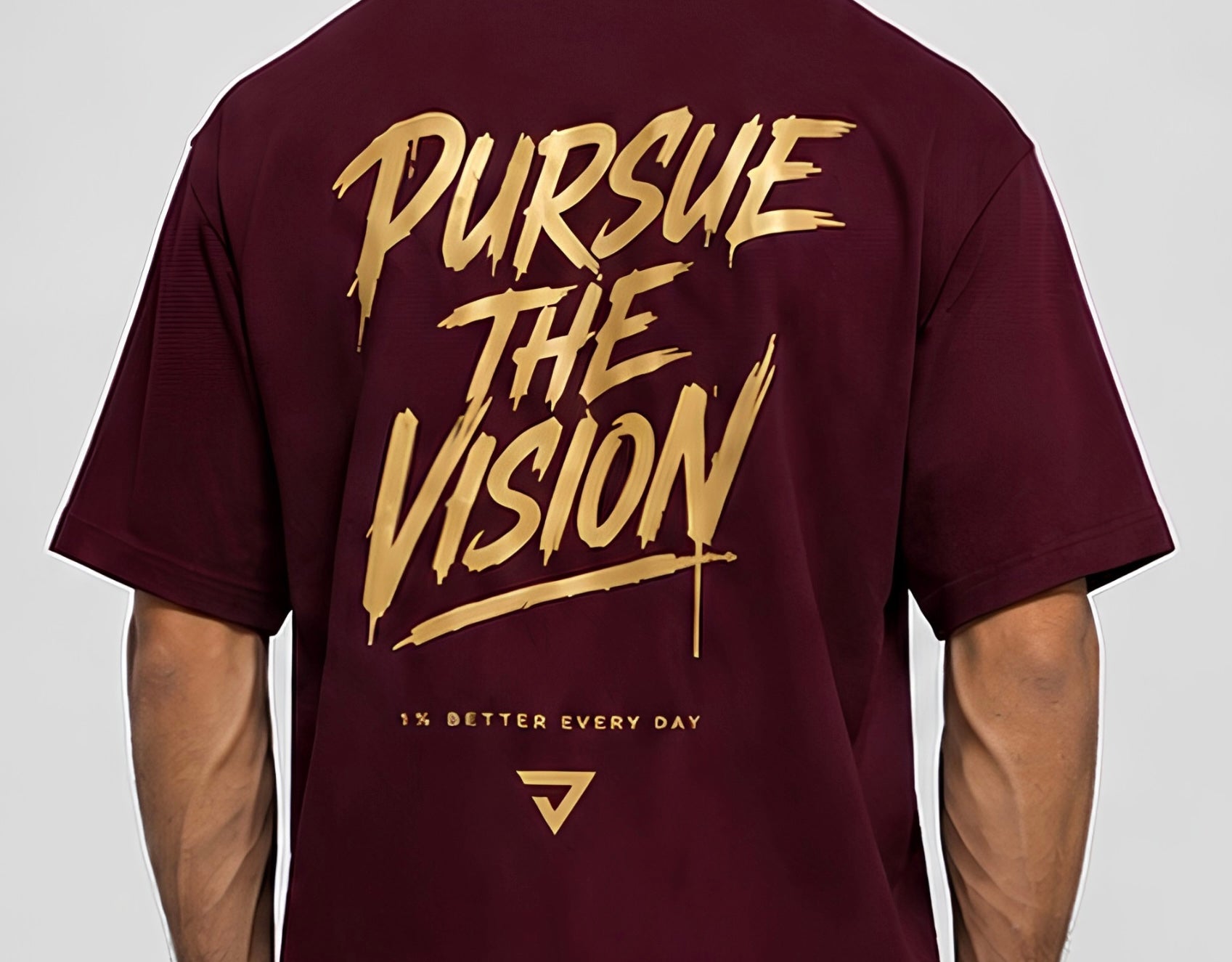 Pursue The Vision Oversized Set Burgundy — front solo